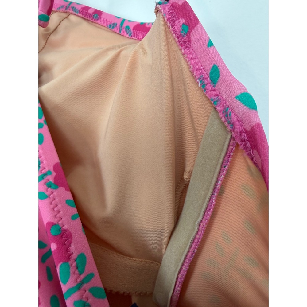 J. Crew Factory Womens Strapless Halter One-Piece Swimsuit Pink Floral XS - Picture 10 of 13